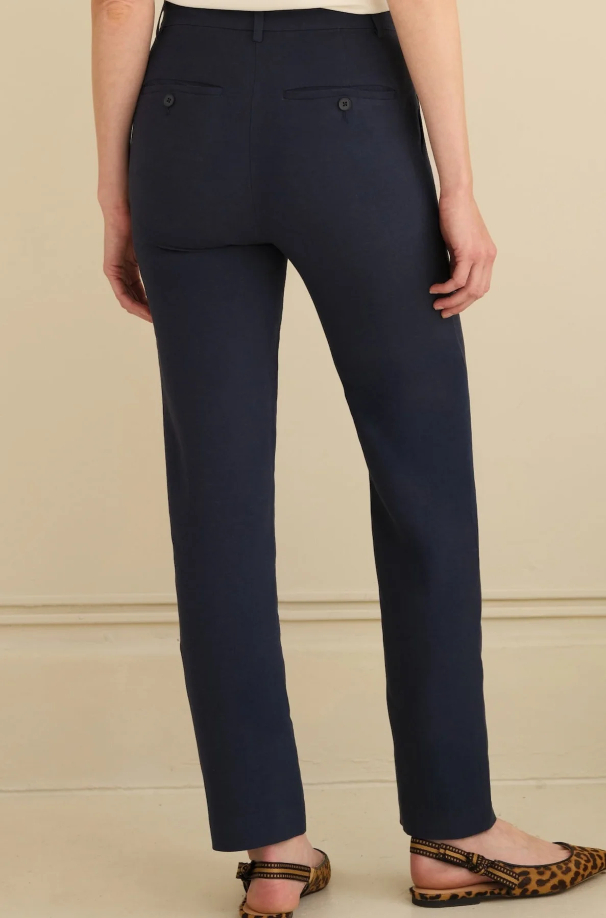 The Avery Pleated Trouser Navy - Image 5