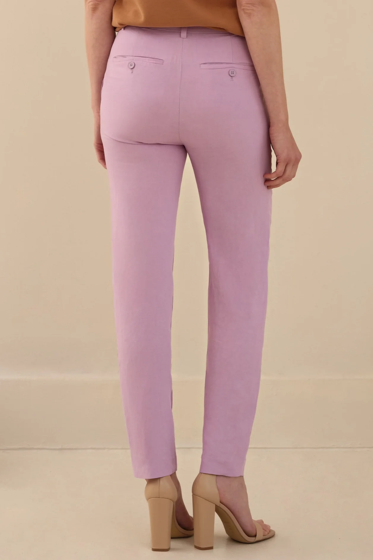 The Avery Pleated Trouser Peony - Image 5