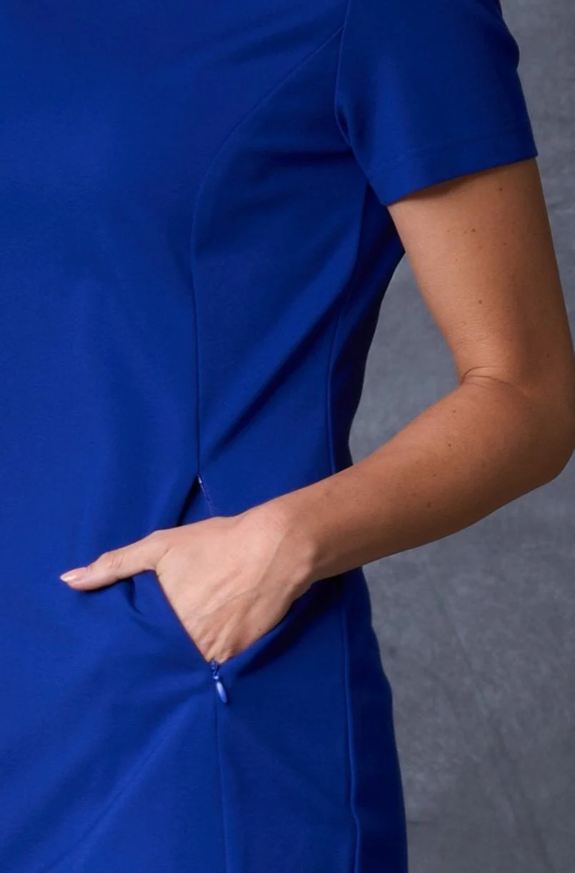 The Cecilia Dress Short Sleeve Cobalt Blue - Image 8