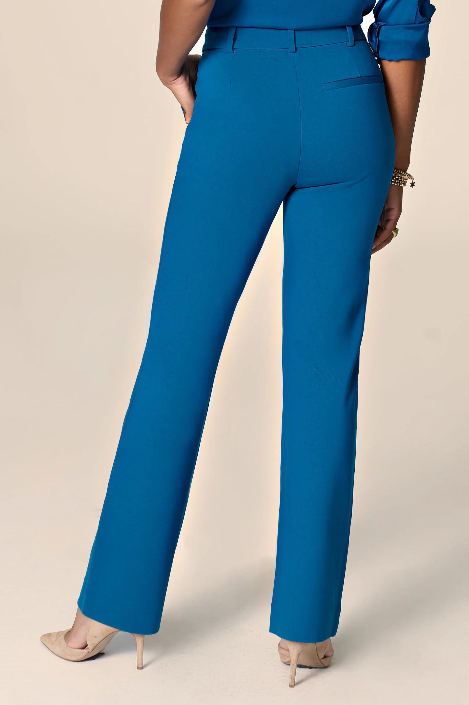 The Eloise Trouser Peacock Blue - Image 3