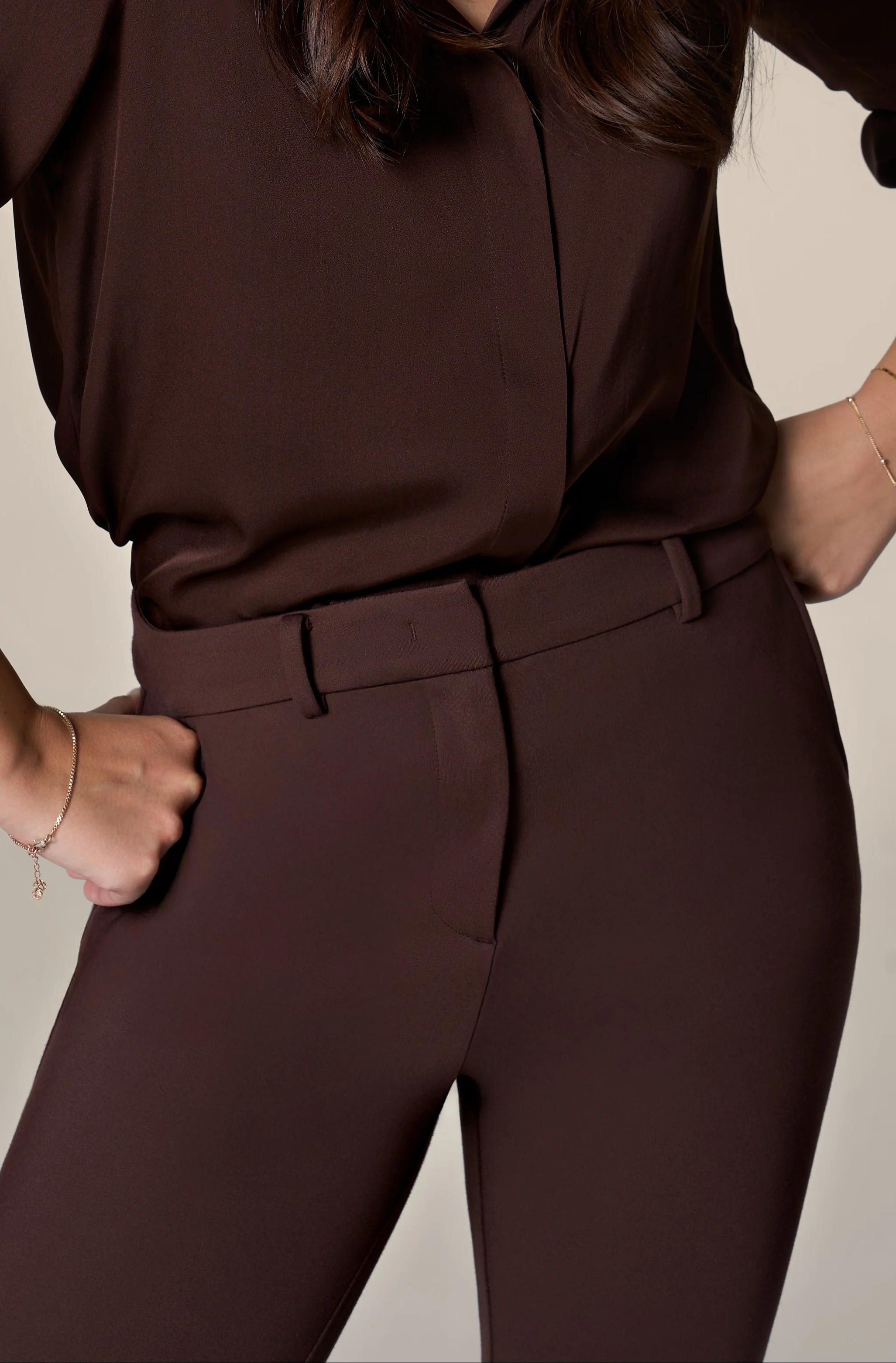 The Farrah Flare Trouser Chocolate - Image 4