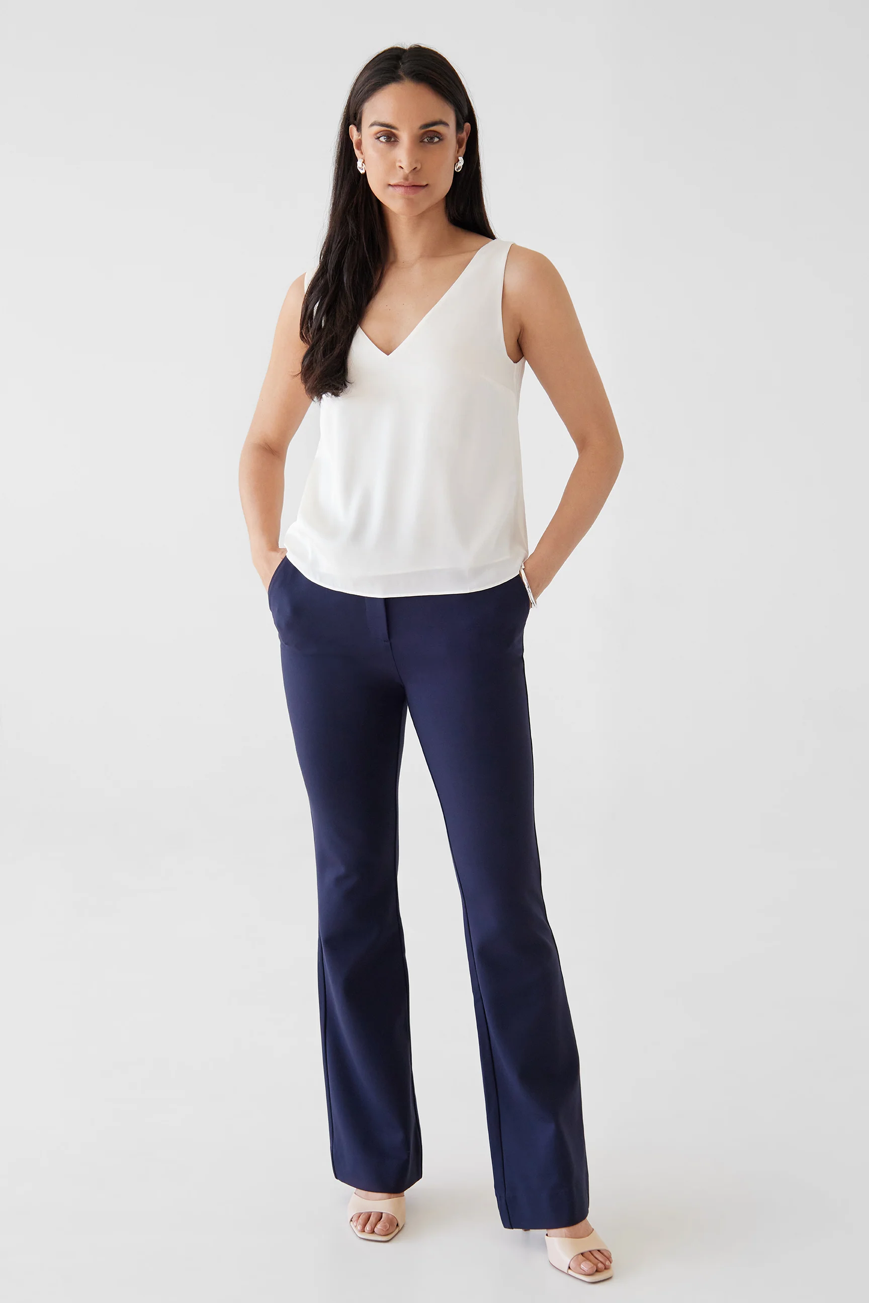 The Hazel Silk Tank Ivory - Image 4