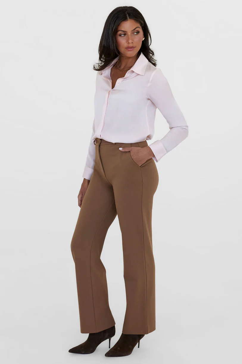 The Grace Silk Long Sleeve Blouse Barely Pink - Image 4