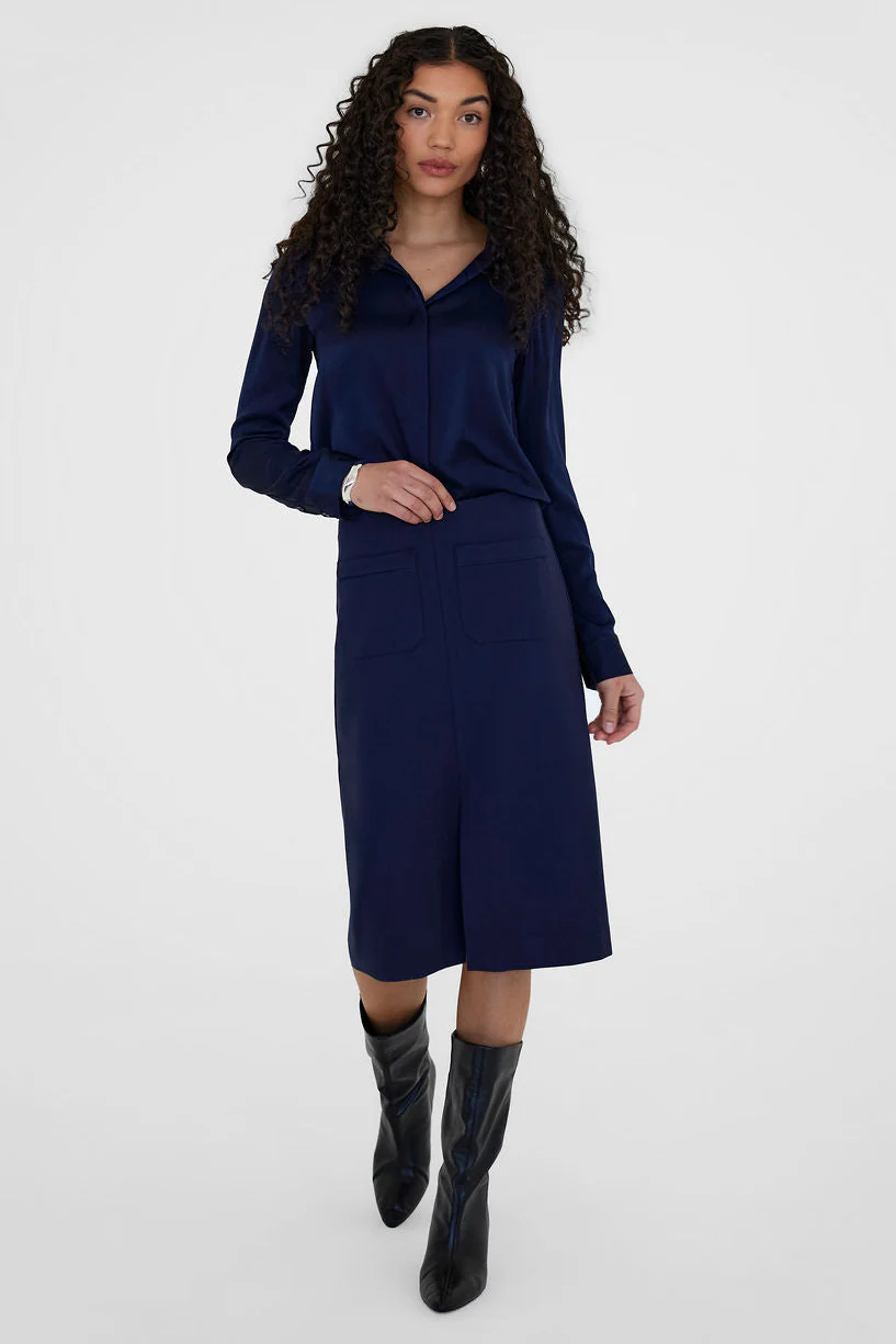 The Holly Skirt Navy - Image 3