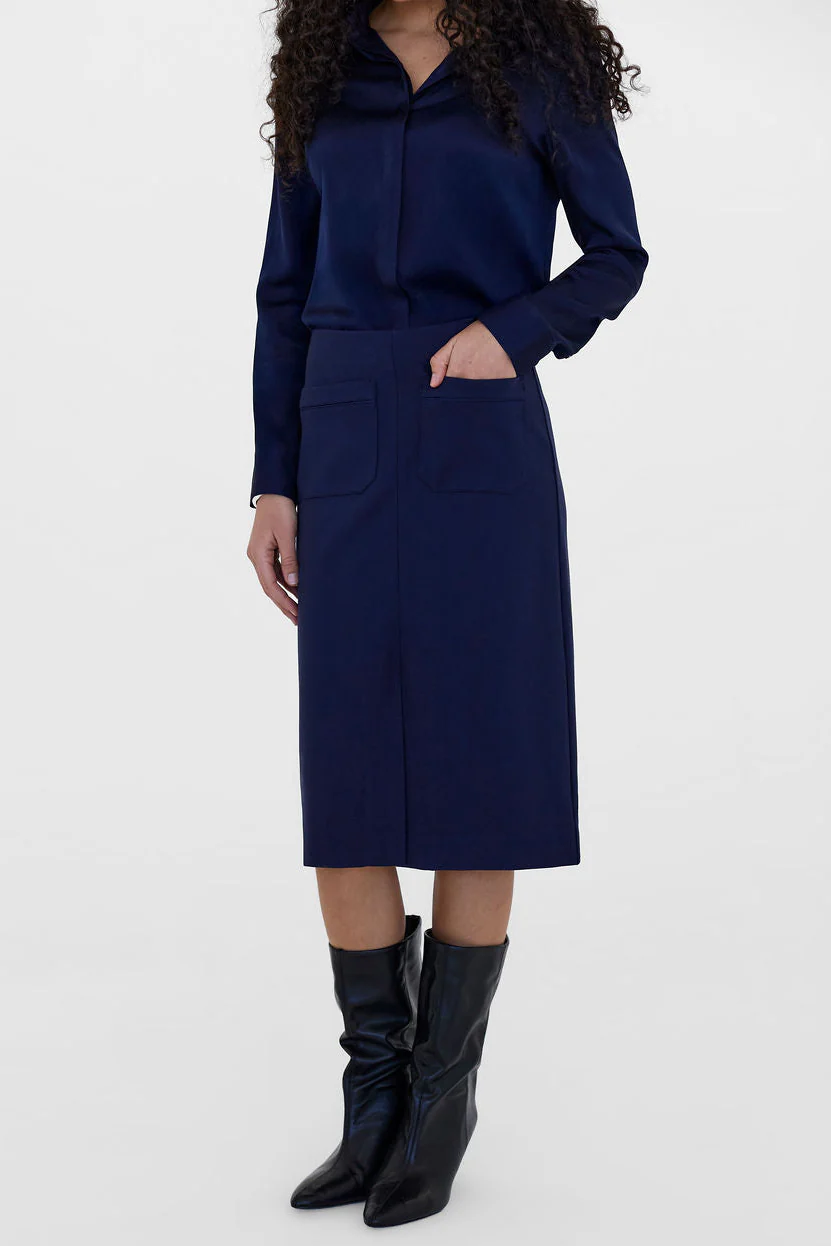 The Holly Skirt Navy - Image 5