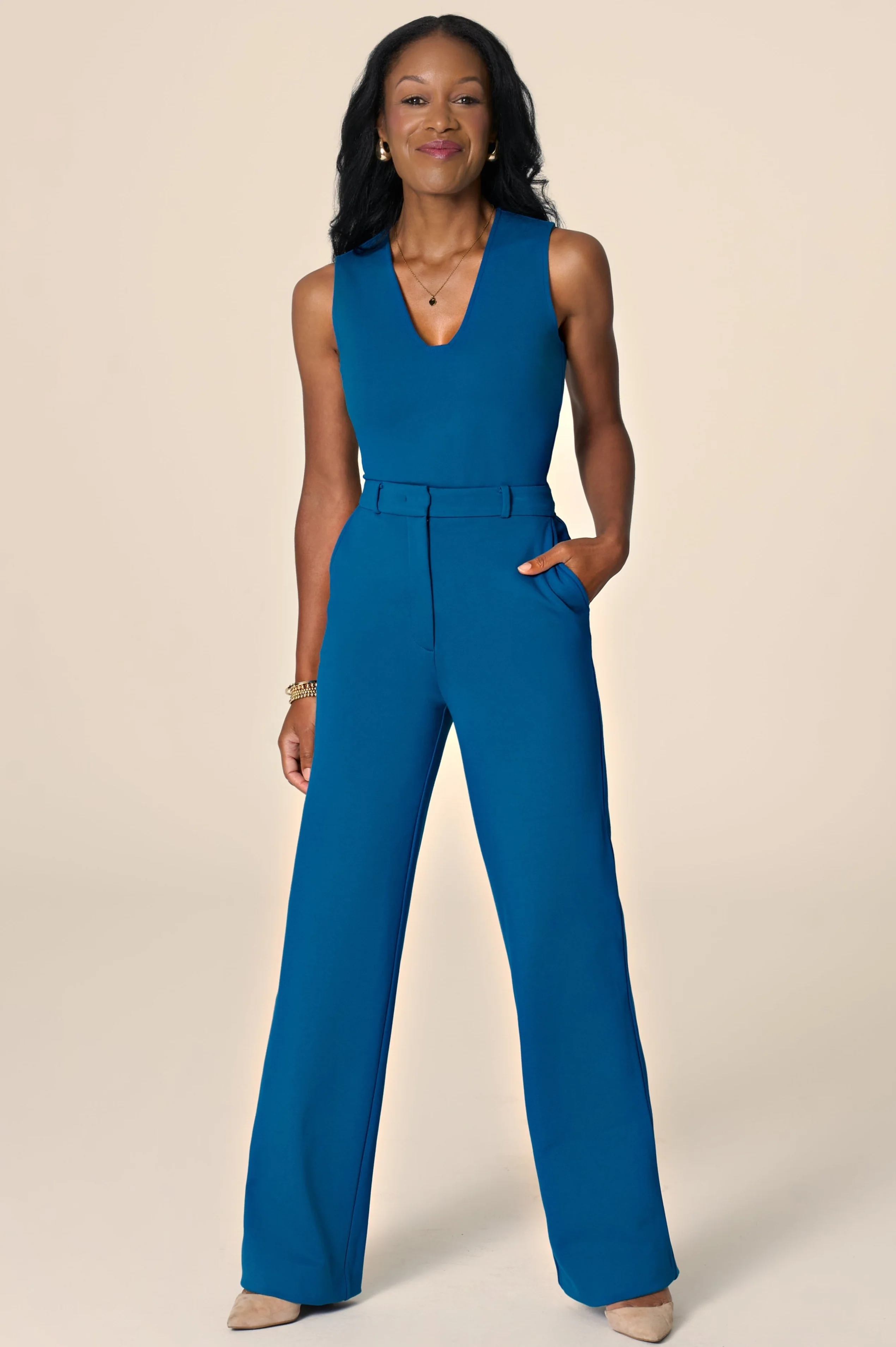 The Josephine Pant Peacock Blue - Image 4