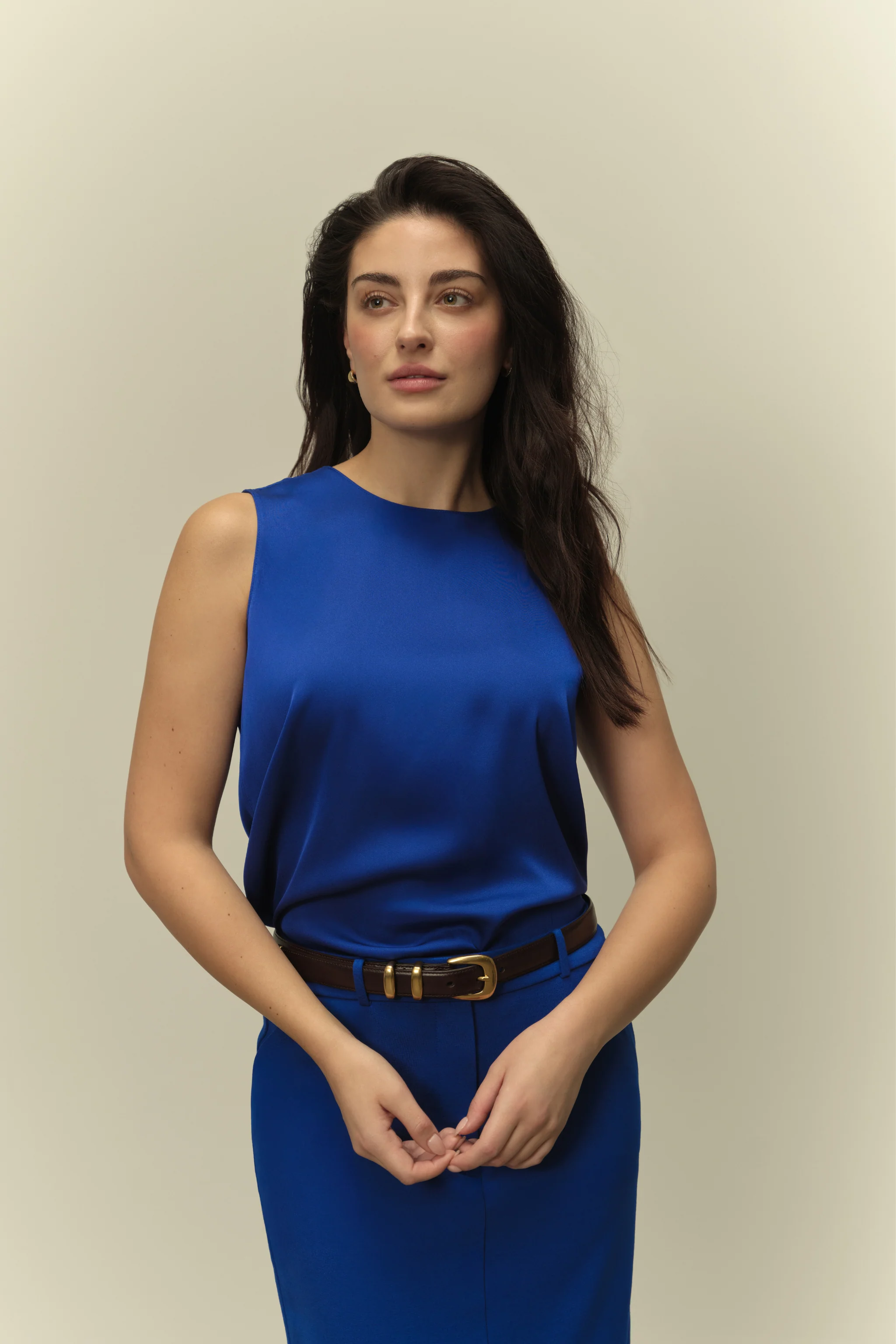 The Julia Trouser Skirt Cobalt Blue - Image 5