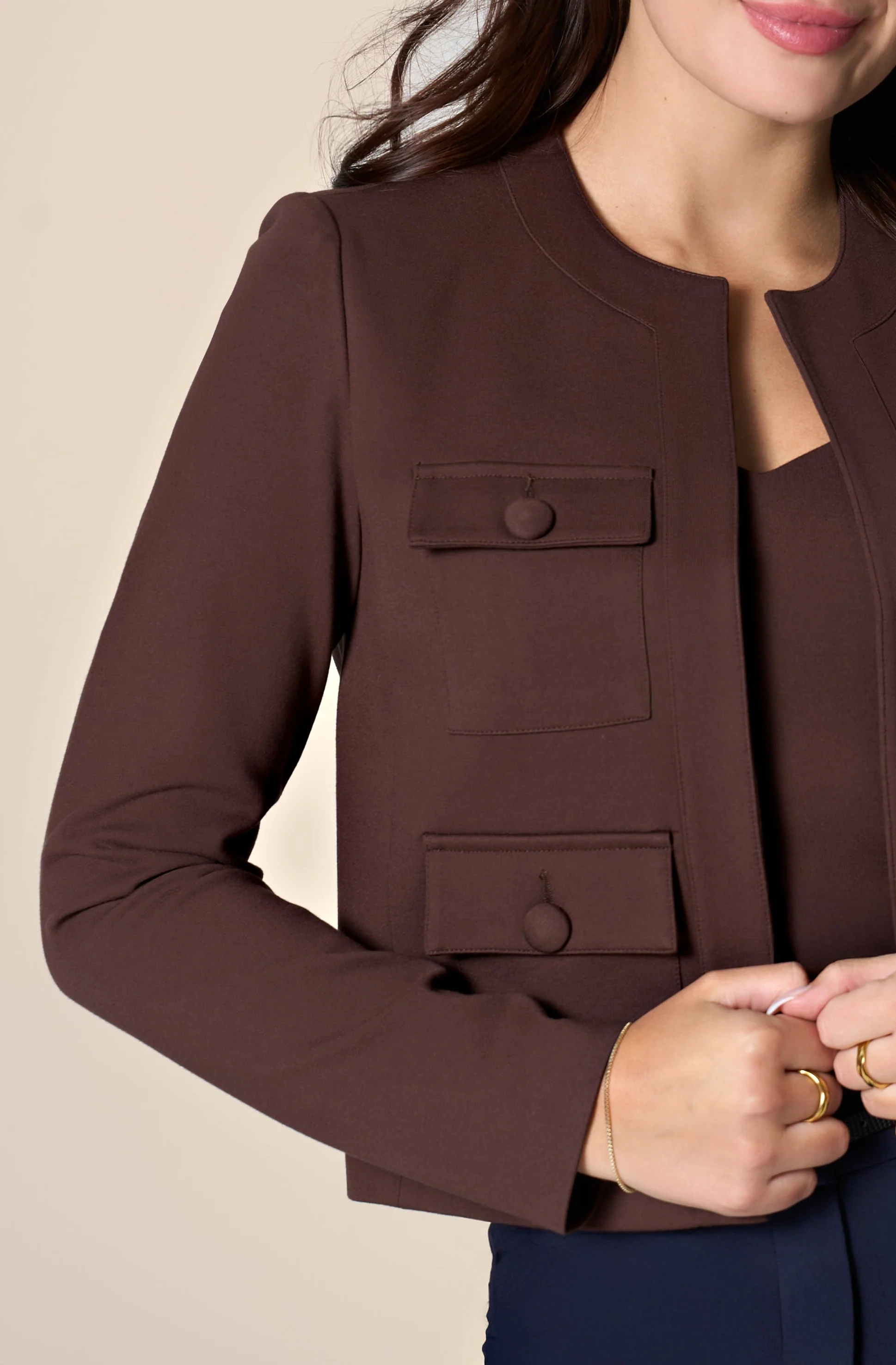 The Nora Jacket Chocolate - Image 4