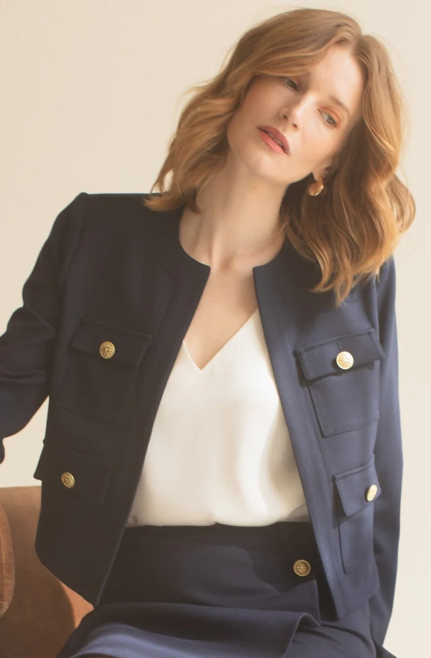 The Nora Jacket Navy - Image 4