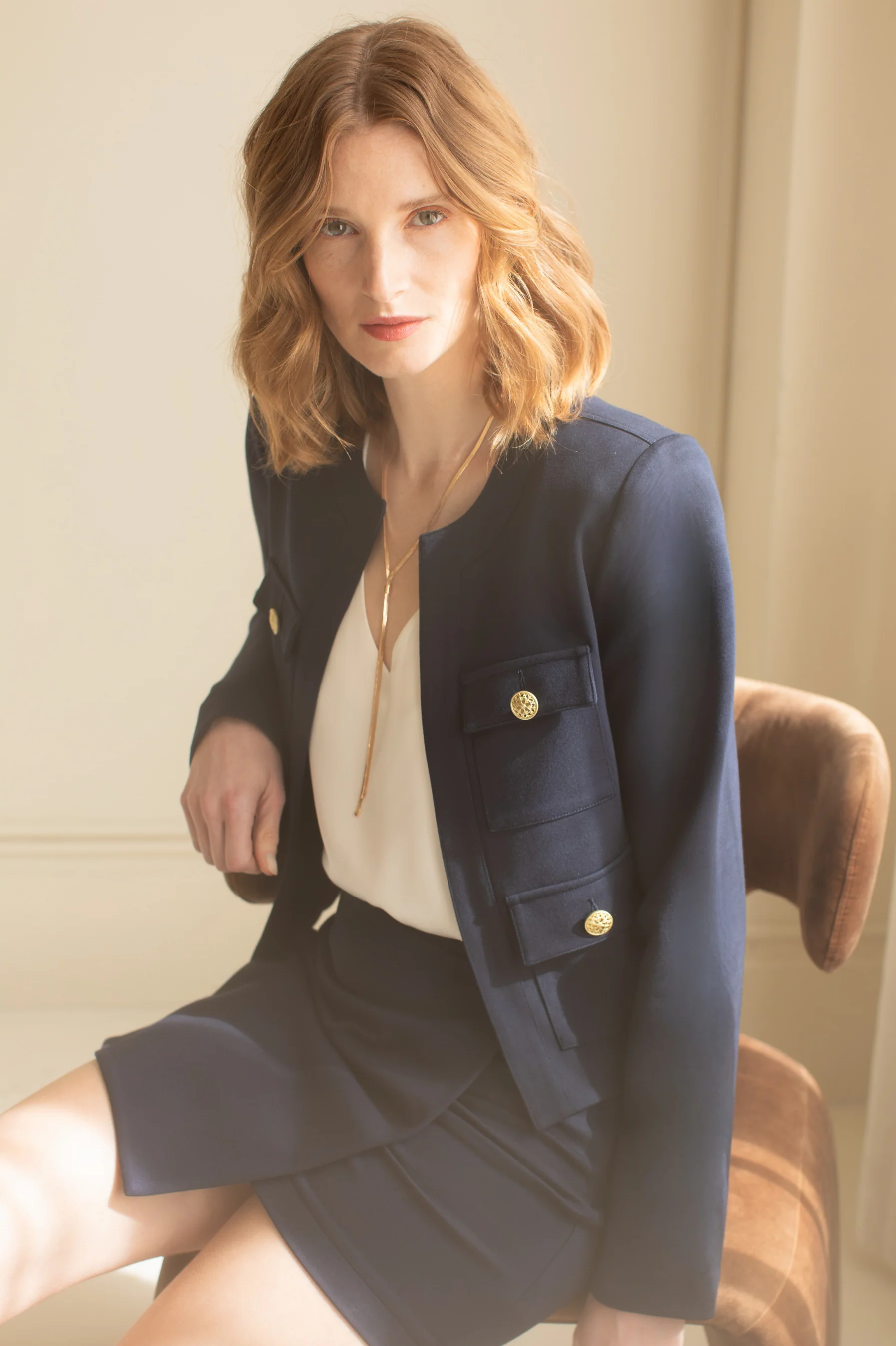 The Nora Jacket Navy - Image 6